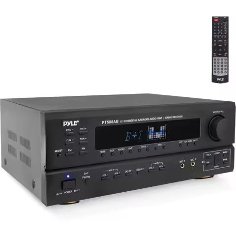 Wireless Bluetooth Power Amplifier System - 420W 5.1 Channel Home Theater Surround Sound Audio Stere