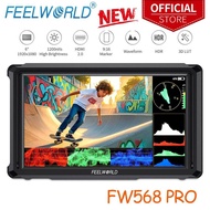 FEELWORLD FW568 PRO 60Hz 6-inch 1200nit High Bright Camera DSLR Monitor 4K HDMI for Rig Gimbal Light
