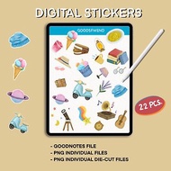 Digital Download Stickers | Luca's Vacation | Goodnotes &amp; Notability, ect.