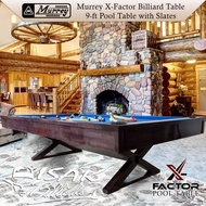 Jt-New Murrey X-Factor 9-Ft Pool Table Slate - Meja Billiard Biliar 9
