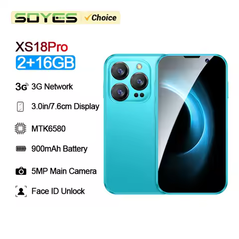 SOYES New XS18Pro Mini Smartphone 2GB RAM 16GB ROM 3.0" Display Facial Recognition Android 9.0 Dual 