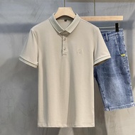 Original Mens multi-color ice silk short-sleeved t-shirt mens 2023 new summer trend T-shirt high-end