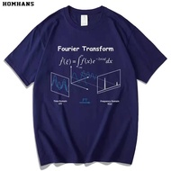Fourier Transform Formula Printed Short-Sleeve Loose Fit Large Size Science T-Shirt For Men And Wome