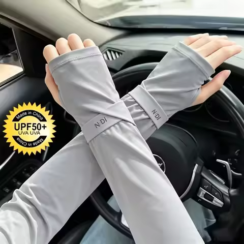 Ice Arm Sleeves Sunscreen Elastic Driving Gloves Outdoor UV Protection Arm Cover Sleeves Lightweight