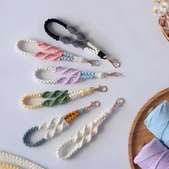 6PCS Boho Macrame Phone Wrist Strap Cell Phone Lanyard with Tab Keychain Wristlet Charm Anti-Loss Ph