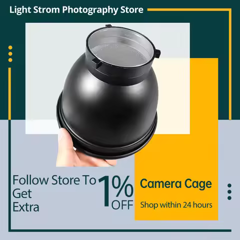 Bowens Mount Studio Strobe Photo 183mm Standard Reflector for Godox DE400 SK400II SL-60W SL-150W SL-