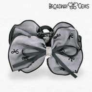 BROADWAY GEMS Hairclamp Plastic Ribbon with Stone