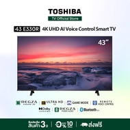 Zinney&Toshiba TV 43E330RP ทีวี 43 นิ้ว 4K AI Ultra HD Smart TV รุ่น HDR10 Voice Control TV