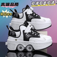 Kasut Heelys Selebriti Internet Kasut Gelek dengan Roda Kasut Ais Kanak-kanak Kasut Terbang Heelys E