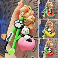 FLYTOP Car Key Chain Pendant Cartoon Pandas Pendant Keychain Delicate Simple Key Chain for Girls Cou