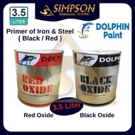 [ 3.5 Liter ] Dolphin Anti Rust Red Oxide / Black Oxide Undercoat Paint ( Primer for Iron & Steel )