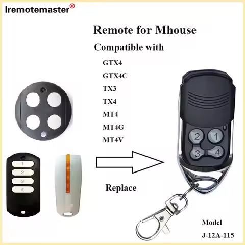 For MT4,MT4G,MT4V mhouse moovo garage door replacement myhouse remote control 433.92mhz
