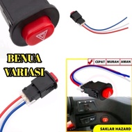 TOMBOL Hazard Light On Off Button Switch Motorcycle Hazard Switch/ UNIVERSAL HAZARD SWITCH/ - Can be