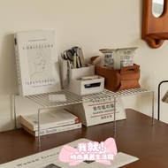 Kitchen Bathroom Series Stainless Steel Gray Cool Color Retractable Shelf Layered Storage Rack Desk 