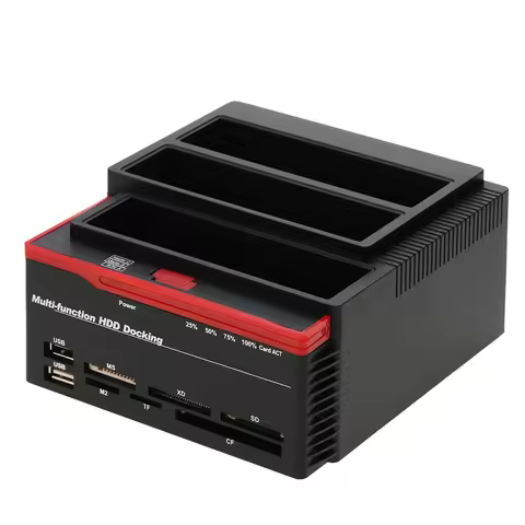 2.5/3.5" IDE&SATA Hard Disk Base USB 3.0 HDD Docking Station Three-bay HDD Docking Station