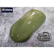 Aikka CS137 BADLANDS GREEN SUPREME SOLID COLOUR FOR CAR /MOTOR SPRAY PAINTING. OLD School Series