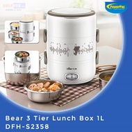 【Powerpac】Bear DFH-S2358 3 Tier Electric Portable Heating Lunch Box 2L Multi Pot