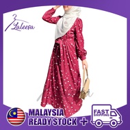 LALEESA LD248282 DRESS GHINA Floral Printed Dress Muslimah Dress Women Dress Abaya Muslimah Plus Size Baju Raya 2024