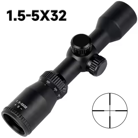 1.5-5X32 Crossbow Scope Crossbow Short Hunting Riflescope Illuminated Optical Sight Range Finder Ret