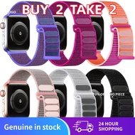 Tali Jam Nilon Bernafas Boleh Laras – Serasi Apple Watch SE Ultra Series 9-3