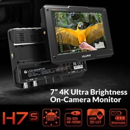 LILLIPUT H7S 7 Inch 4K Ultra Brightness On-Camera Monitor with Full HD Resolution 1800nit Sunlight Viewable 4K-HDMI &amp; 3G-SDI Input Output Support HDR 3D-LUT Functions for Taking Photos &amp; Creating Movies