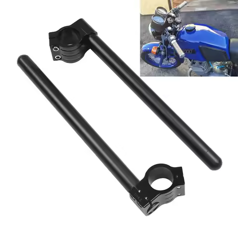 Motorcycle Universal Cafe Racer 7/8" 22MM Clip On Adjustable Handlebar Fork Clamp 31/32/33/35/36/37/
