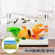 Mini fish tank set (medium) jar decoration glass fish tank aquarium set