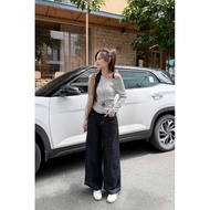 [TEARED STORE] jean culottes - 3361 - embossed thread - hybrid 3