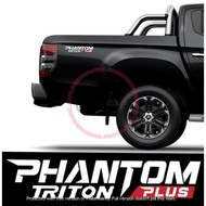 CFS469 2X pcs Mitsubishi Triton Athlete Phantom Plus Edition Logo Stiker Sticker Vinyl Decal Stripes