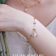 SYUAN JEWELRY |Enjoy Yourself— 鍍18K鋯石施華洛世奇珍珠手鍊