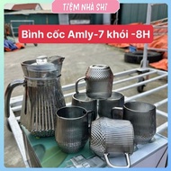 SHI HOUSE SHOP - Glass Drinking Cup Set, 1.8L Capacity