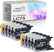 [ 10 Pack ] Smart Gadget Compatible Ink Cartridge Replacement Brother LC 75XL LC75XL LC75 [4B+2C+2Y+