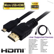 easyshop666 Micro HDMI to HDMI 1080p Cable TV AV Adapter 6FT 1.8m Mobile Phones Tablets HDTV