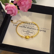 Copper Gold-Plated Cat Bracelet Trendy KT Bracelet Sand Gold Not Fade Cute Fashion Bracelet All-Matc