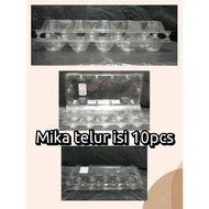 10 pcs clear egg mica contains 10 eggs
