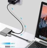 鋁合金四合一支持4K USB-C Hub to PD HDTV VGA USB 3.0  pilckp Aluminium Alloy 4 In 1 Support 4K USB-C Hub to  