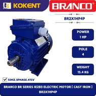 BRANCO BR SERIES IE2B3 ELECTRIC MOTOR [ CAST IRON ]  BR2X1HP4P