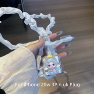 Cute Little Girl Charger Protective Case for 18W/20W USB-C Power Adapter Cable Compatible with iPhon