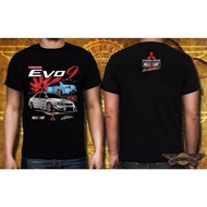 LANCER 2025 Mitsubishi EVO 9 Gildan Premium Heatpress Black T-Shirt