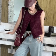 Tweed Vest for Women Top Waistcoat Vest Vest Coat