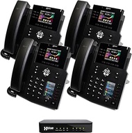 XBLUE QB1 Business Phone System with (4) IP9g Phones, (4) Landline Ports - Includes 3 Months Free Te