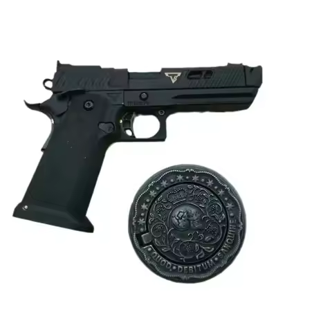 2024Mini Gun Keychain for Adults and Kids, Alloy Empire G34 TTI Pistol Model, Disassemble, Throw She