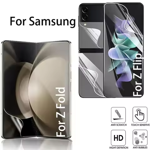 For Samsung Galaxy Z Flip 5 4 3 Screen Protectors For Z Fold 5 4 3 2 Front Back Film Z Flip5 Fold5 F