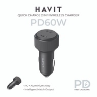 HAVIT HVCC-CC2014 PD30W + PD30W USB-C Fast Charge Dual Port Car Charger