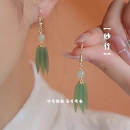 Miaozhu New Chinese Style Chinese Style Earrings Bamboo Leaf Earrings Bamboo Leaf Retro Earrings Che