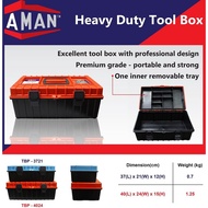 AMAN HEAVY DUTY TOOLS BOX TBP-3721 : 37(L) X 21(W) X 12(H) cm 0.7kg TBP-4024