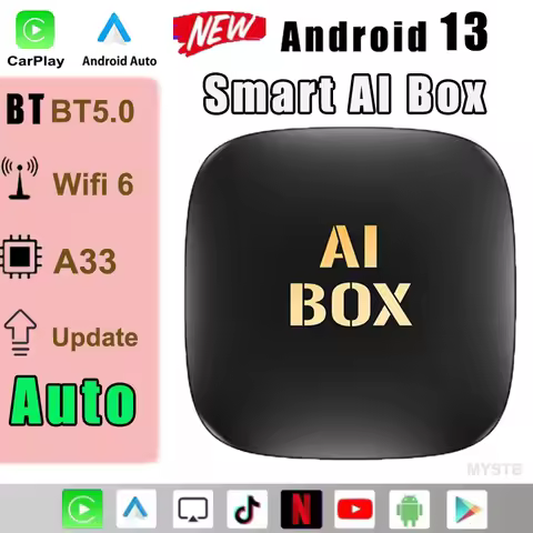 Android13 Car Video CarPlay AiBox Wired to Wireless CarPlay Android Auto 2+16/32GB Tv Box Car Intell