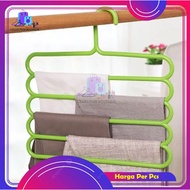 GANTUNGAN 5 in 1 Stackable Clothes Hanger Plastic Hanger Multipurpose Hijab Towel Hanger 5 Tier Towe