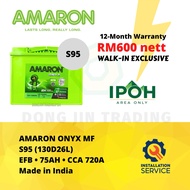 [Installation Provided] S95 | 130D26L | Amaron Onyx EFB MF Stop-Start Car Battery - 12 Months Warran
