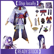 Raiden Shogun Cosplay Costume Wig Game Impact Baal Shougun Cosplay Full Set Carnival Costumes Genshi